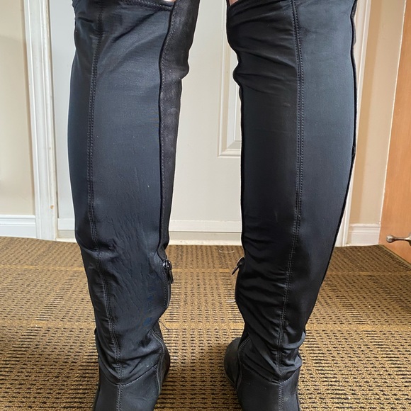 Black Over the Knee Boots - Picture 3 of 4
